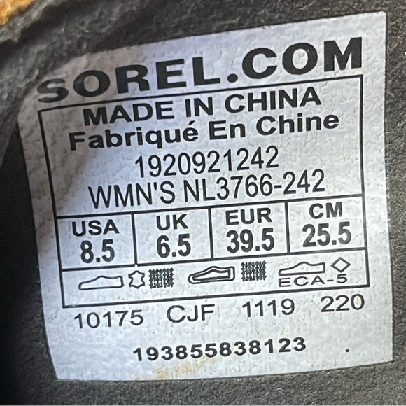 Sorel Joan of Arctic Wedge Zip Bootie Women's Size 8.5 NL3766-242 Brown Leather - Picture 10 of 10